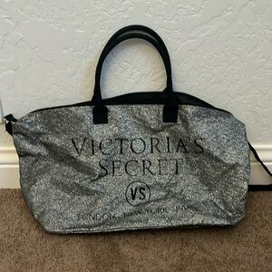 Victoria secret glitter tote bag